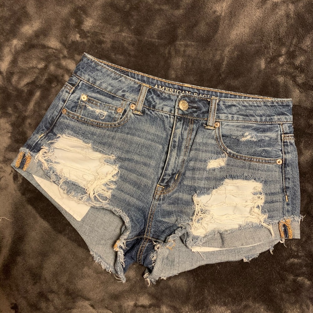 Distressed Jean shorts